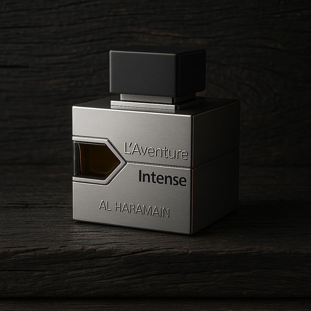 Al Haramain L'Aventure Intense Eau de Parfum close-up of spray nozzle