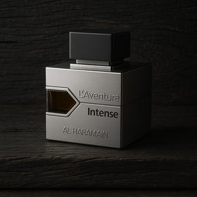 Al Haramain L'Aventure Intense Eau de Parfum close-up of spray nozzle