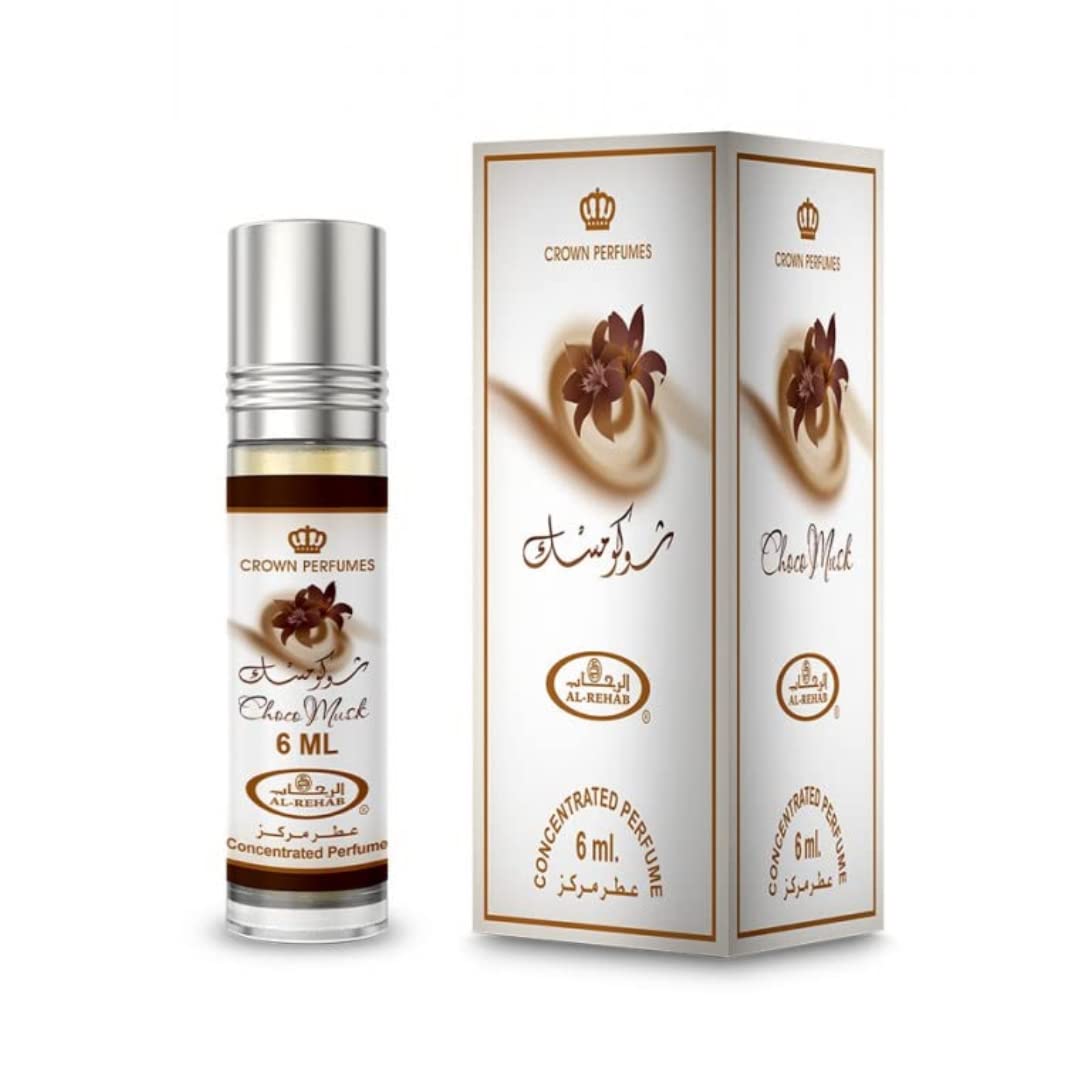 Al-Rehab Choco Musk Concentrated Perfume Rollerball front view
