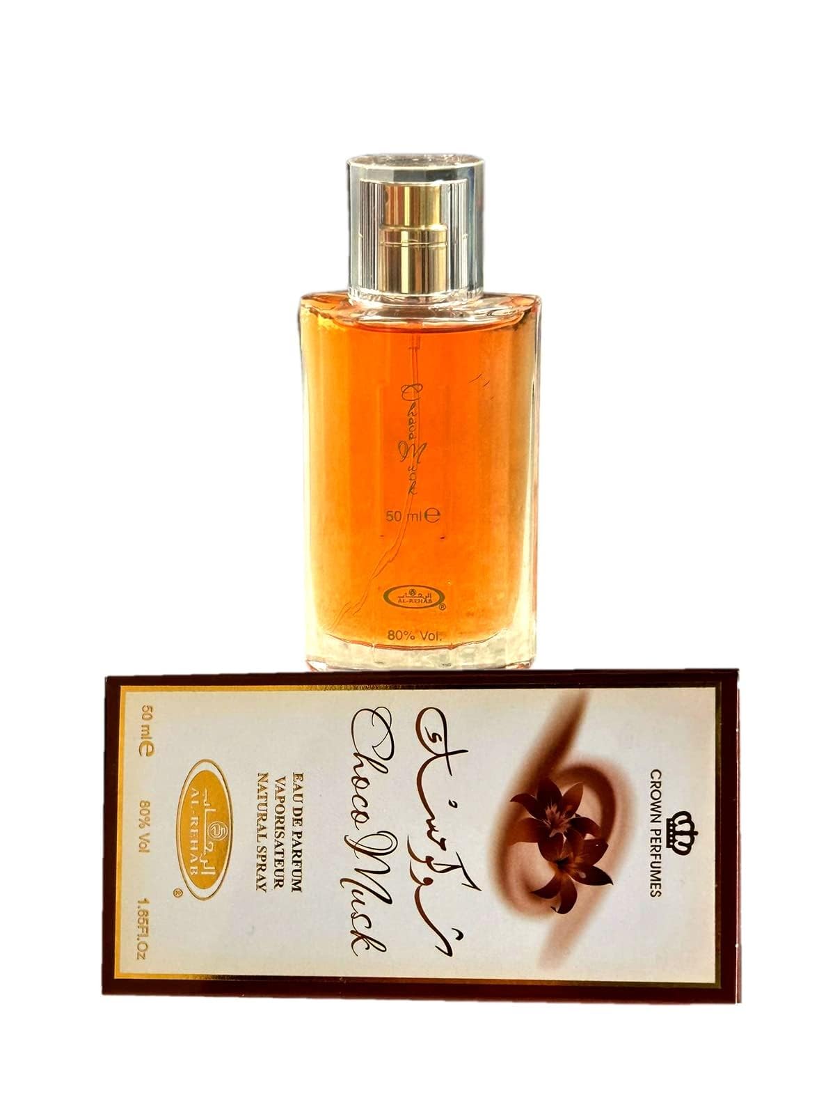 Al-Rehab Choco Musk Eau De Spray Perfume 50ml lifestyle scene