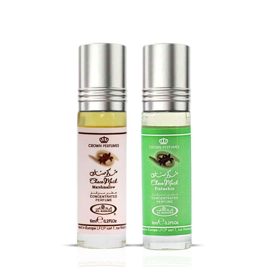 Al-Rehab Choco Musk Marshmallow 6ml roll-on fragrance bottle front view