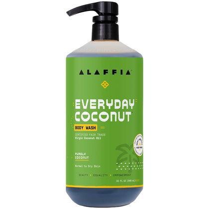 Alaffia EveryDay Coconut Body Wash 32 Oz front view
