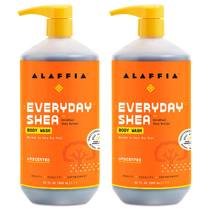 Alaffia Everyday Shea Unscented Body Wash 32 Oz front view