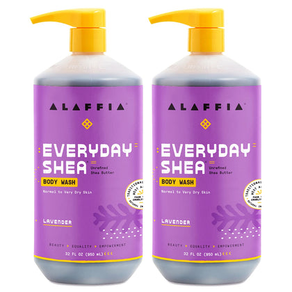 Alaffia Lavender Body Wash 32 Oz front view
