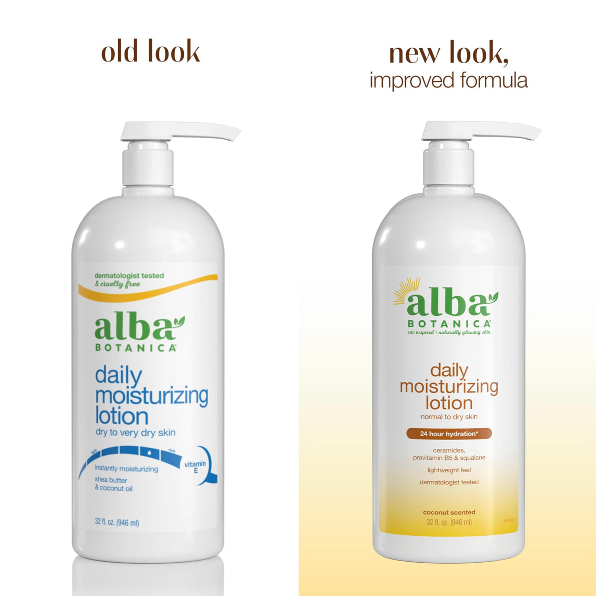 Alba Botanica Daily Moisturizing Lotion 32 oz bottle side view