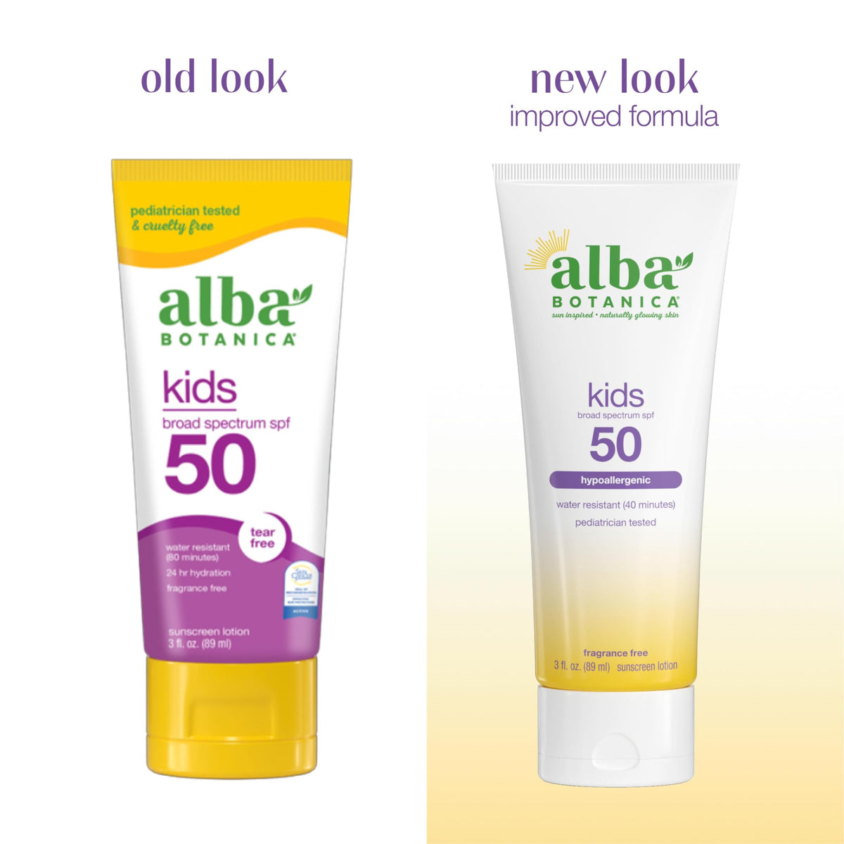 Alba Botanica Kids Sunscreen Lotion SPF 50 tube back view