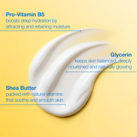 Alba Botanica lotion applied to skin showing texture