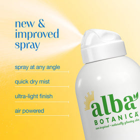 Alba Botanica Sensitive Sunscreen Spray SPF 70 side view