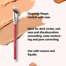 ALBEAUT 193 Concealer Brush showing soft bristles and birch handle