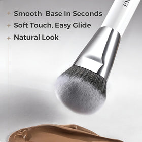 ALBEAUT Angled Foundation Brush showing dense bristles
