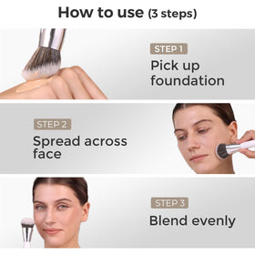 ALBEAUT Angled Foundation Brush with bronzer for contouring