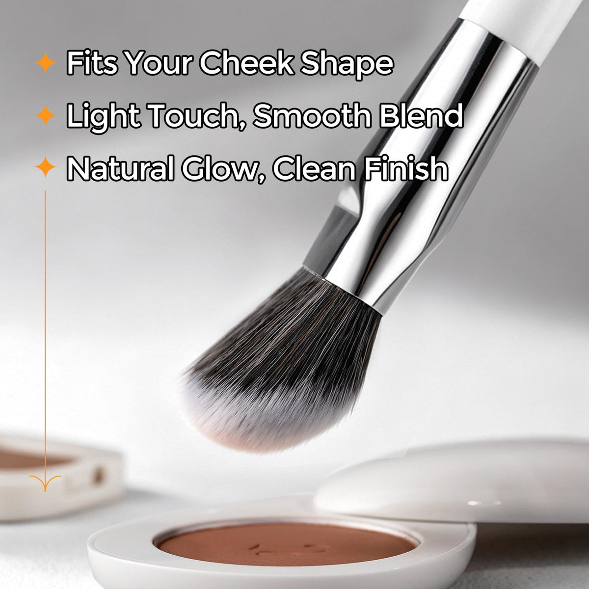 ALBEAUT Blush Brush 202 in makeup application setting