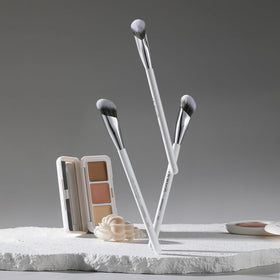 ALBEAUT Concealer Makeup Brushes on vanity with makeup