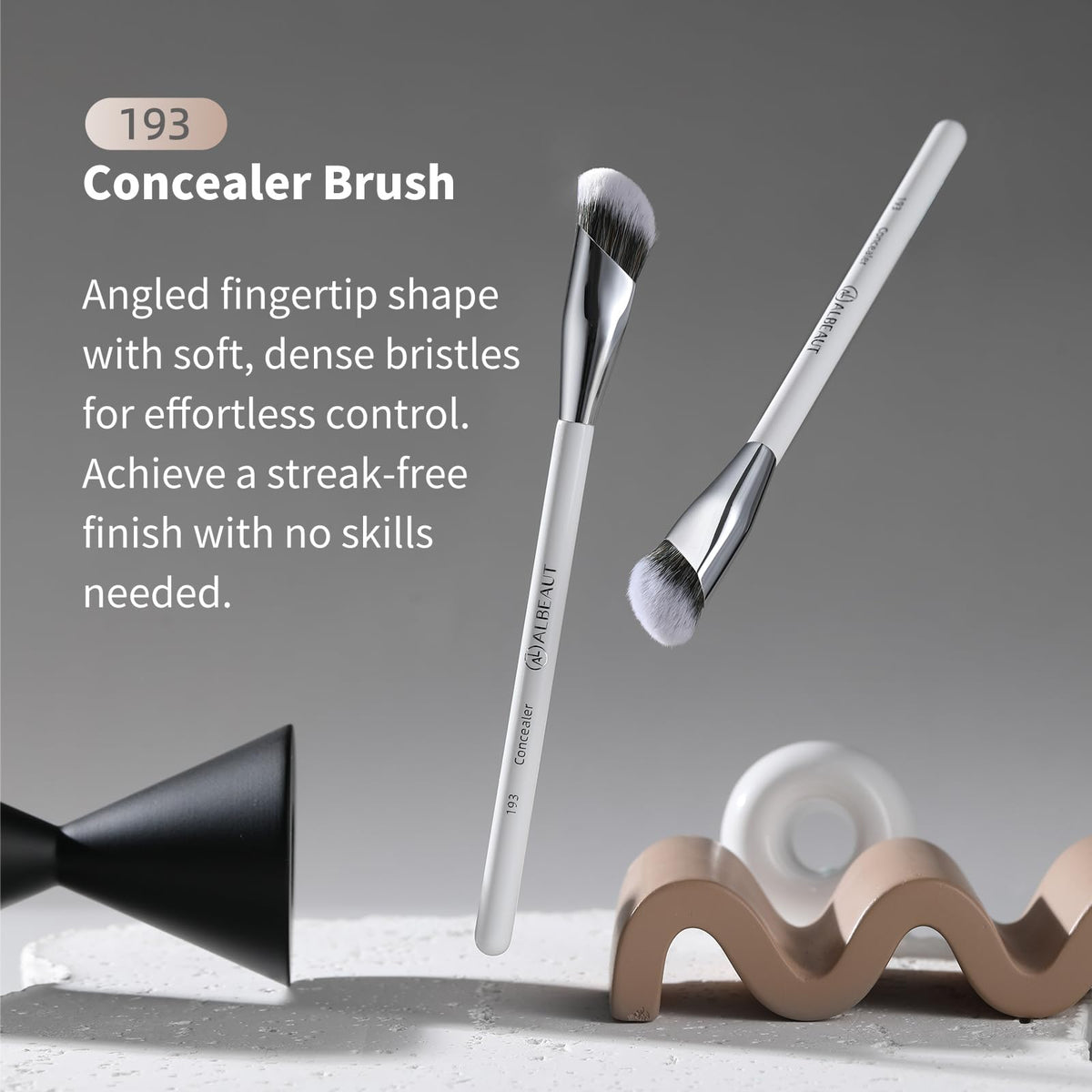 ALBEAUT Concealer Makeup Brushes soft bristles close-up