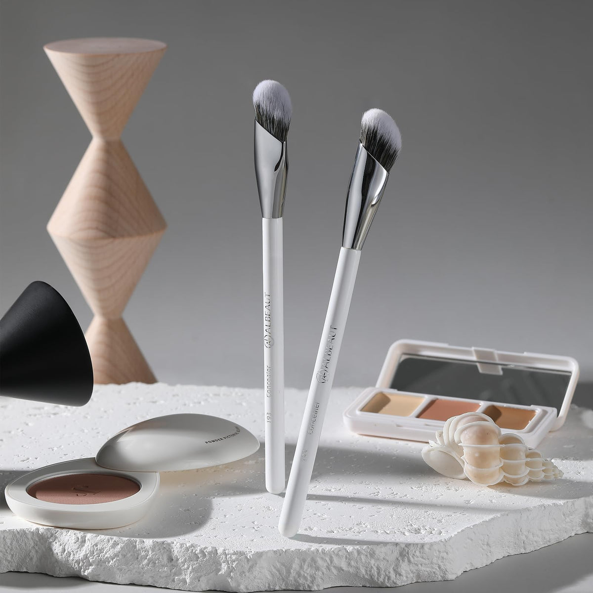 ALBEAUT Concealer Makeup Brushes usage demonstration