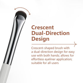 ALBEAUT Crescent Eyeliner Brush on a makeup table