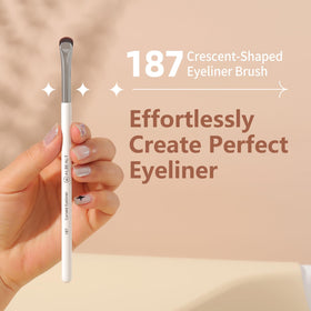 ALBEAUT Crescent Eyeliner Brush showing dual-direction design