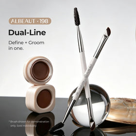 ALBEAUT Dual-Ended Eyeliner Brush & Brow Brush packaging