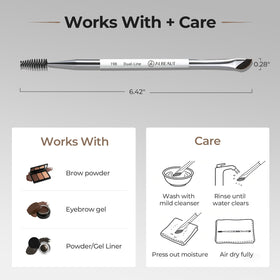 ALBEAUT Dual-Ended Eyeliner Brush & Brow Brush side view