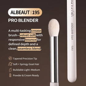 ALBEAUT Tapered Eye Shadow Brush side view showcasing bristle design