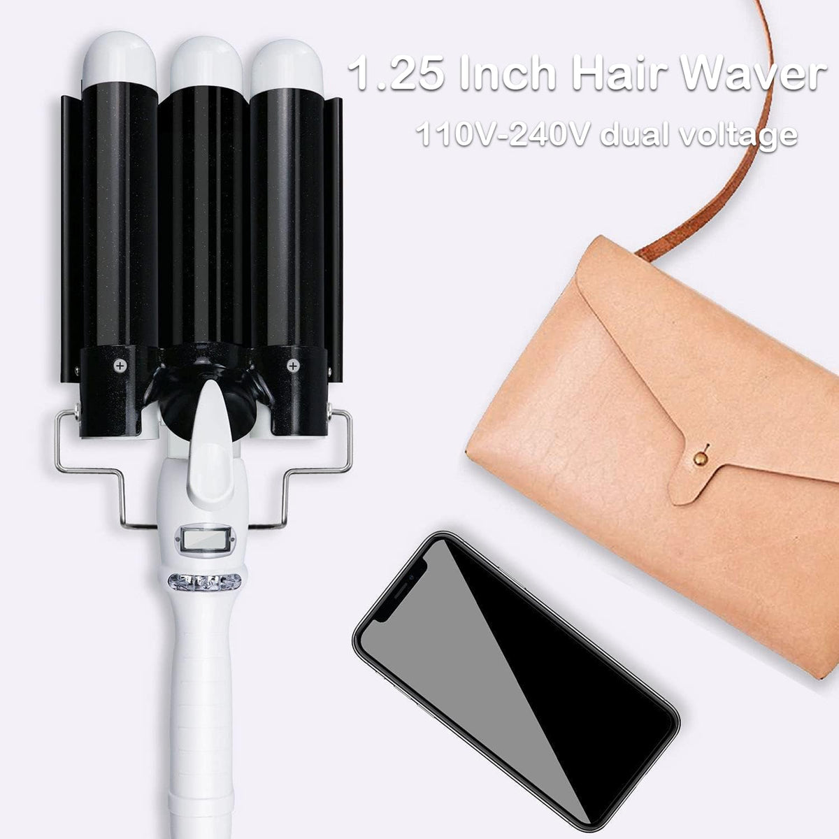 Aleath 3 Barrel Curling Iron demonstrating wave hairstyle