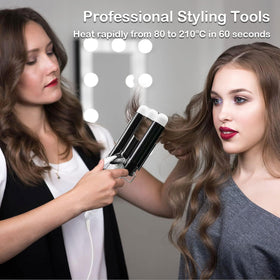 Aleath 3 Barrel Curling Iron with adjustable temperature display