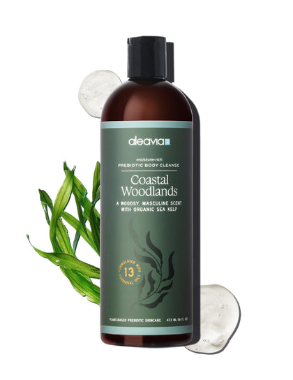 Aleavia Coastal Woodlands Mens Body Cleanse 16 Oz front view