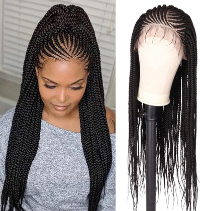 Alebery 13x6 Lace Front Box Braided Wig front view