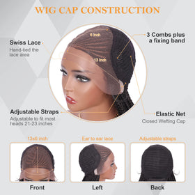 Alebery 13x6 Lace Front Box Braided Wig with baby hair