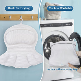Aleponna Bath Pillow being used in a relaxing bath