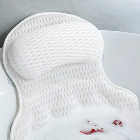 Aleponna Bath Pillow front view with ergonomic design