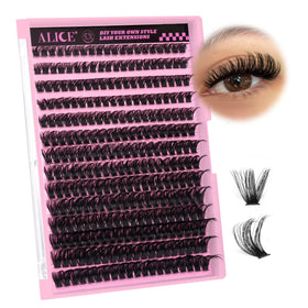 ALICE 280Pcs Wispy Individual Lashes showing cluster variety