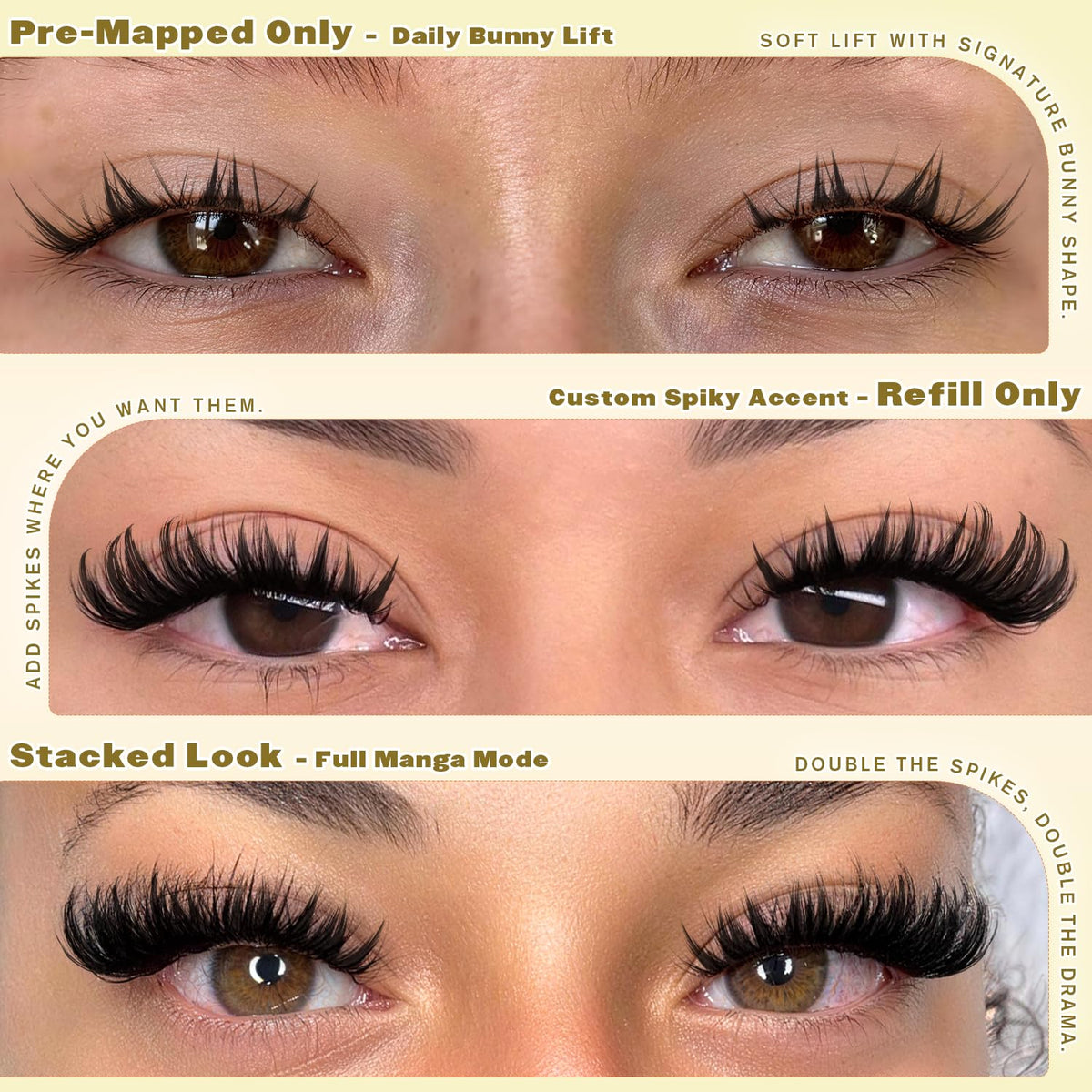 ALICE Bunny Lash Clusters with adhesive options