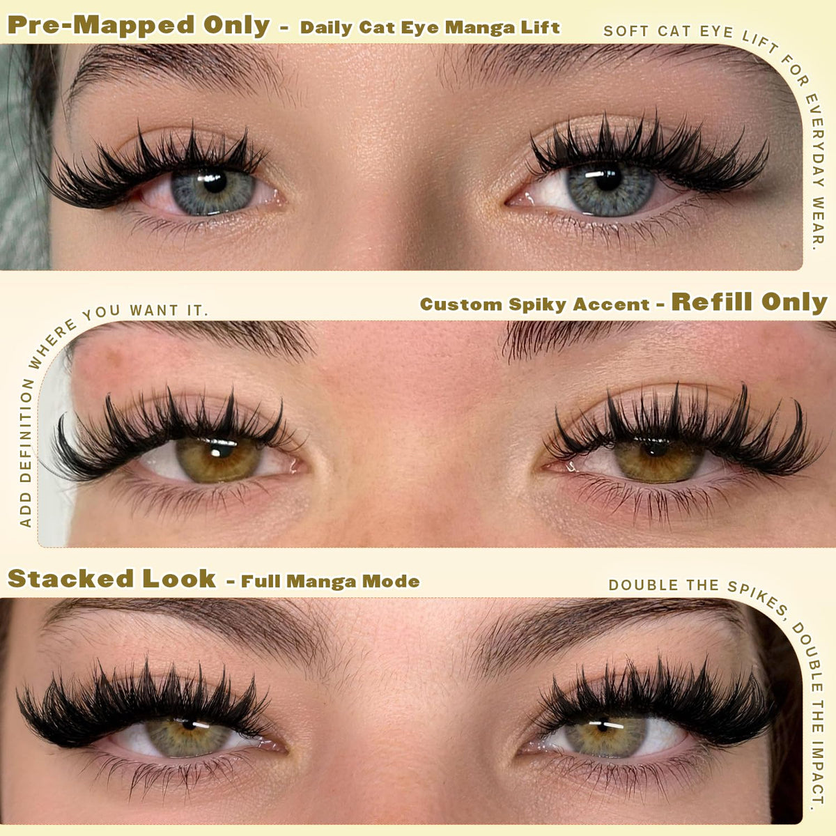 ALICE Lash Clusters applied on model's eyes