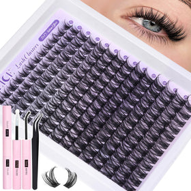 ALICE Lash Clusters Kit 168pcs front view with various lash lengths