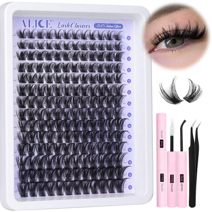 ALICE Lash Clusters Kit 168pcs with various lash lengths