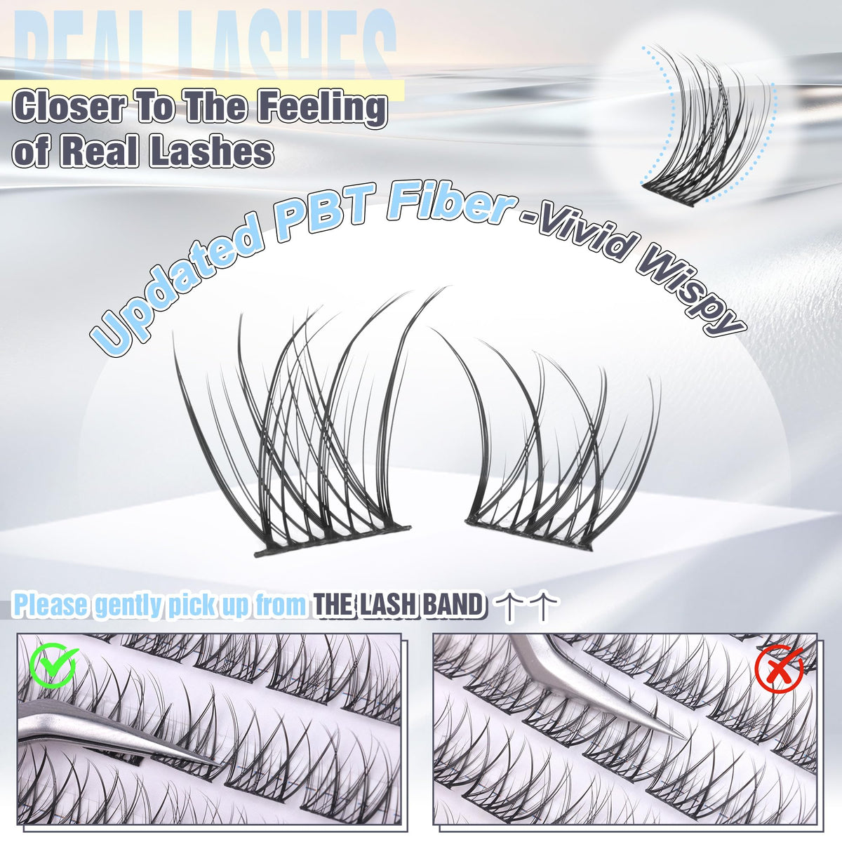 ALICE lash clusters packaging with product details