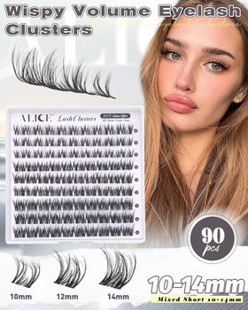 ALICE Spider Breeze Lash Clusters in use on model's eyes