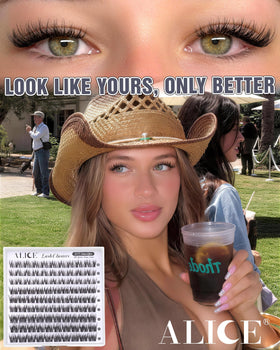 ALICE Spider Breeze Lash Clusters showing transparent band