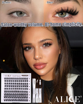 ALICE Wispy Eyelash Clusters Kit adhesive and seal