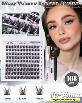 ALICE Wispy Eyelash Clusters Kit close-up of lashes