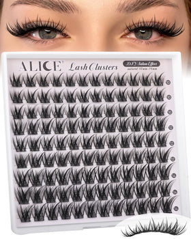 ALICE Wispy Natural Eyelash Clusters front view
