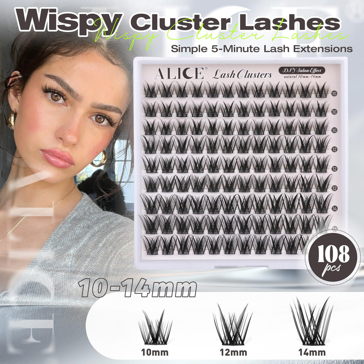 ALICE Wispy Natural Eyelash Clusters packaging