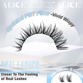 ALICE Wispy Natural Eyelash Clusters side view