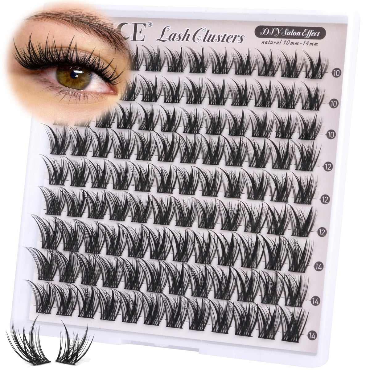 ALICE Wispy Natural Eyelash Clusters with applicator