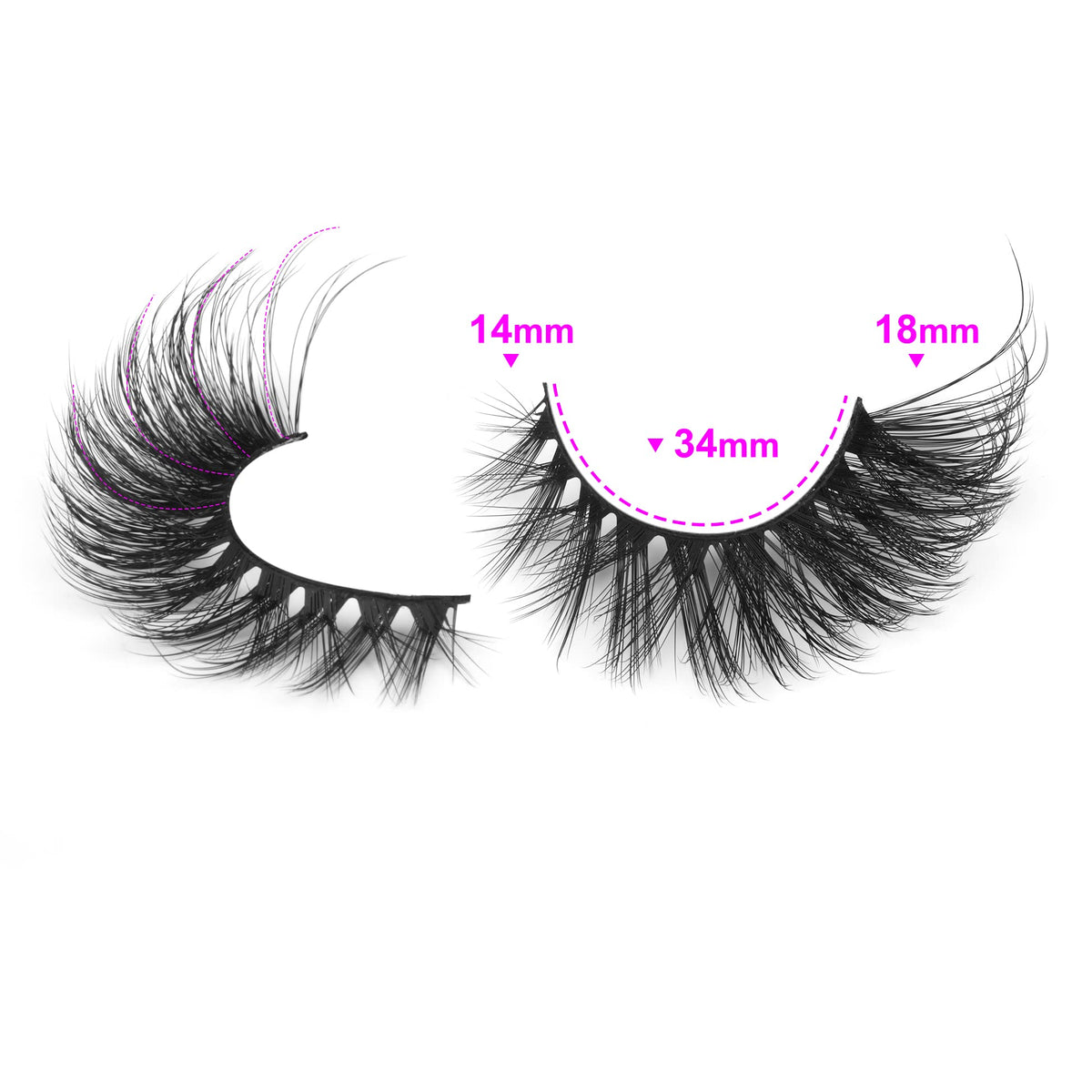 ALICROWN False Eyelashes side view showcasing fluffiness