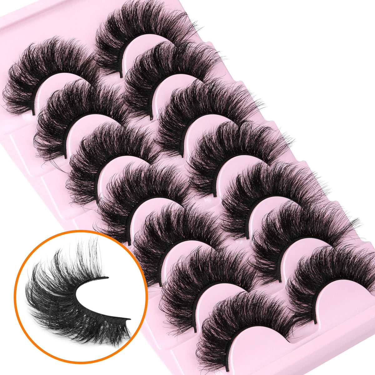 ALICROWN HAIR 20MM false eyelashes pack with 7 pairs