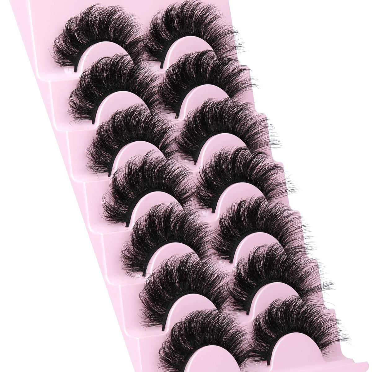 ALICROWN HAIR dramatic lashes displayed on a makeup table