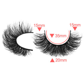 ALICROWN HAIR False Eyelashes 20MM displayed in a makeup setting