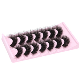 ALICROWN HAIR lashes worn by a model with glasses